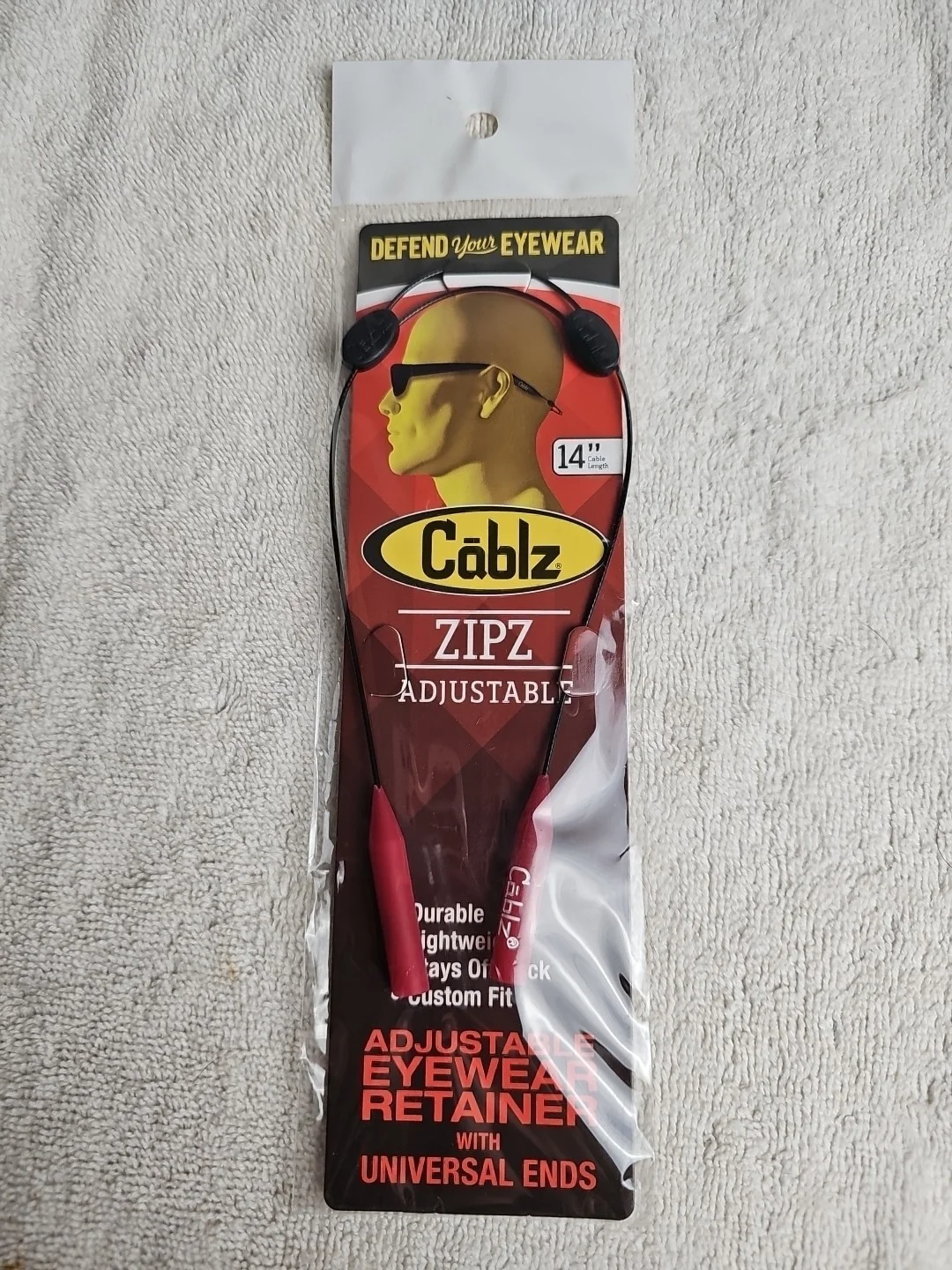 Cablz Orange Original Eyewear Retention System 14 Inches Large Temple Waterproof 4