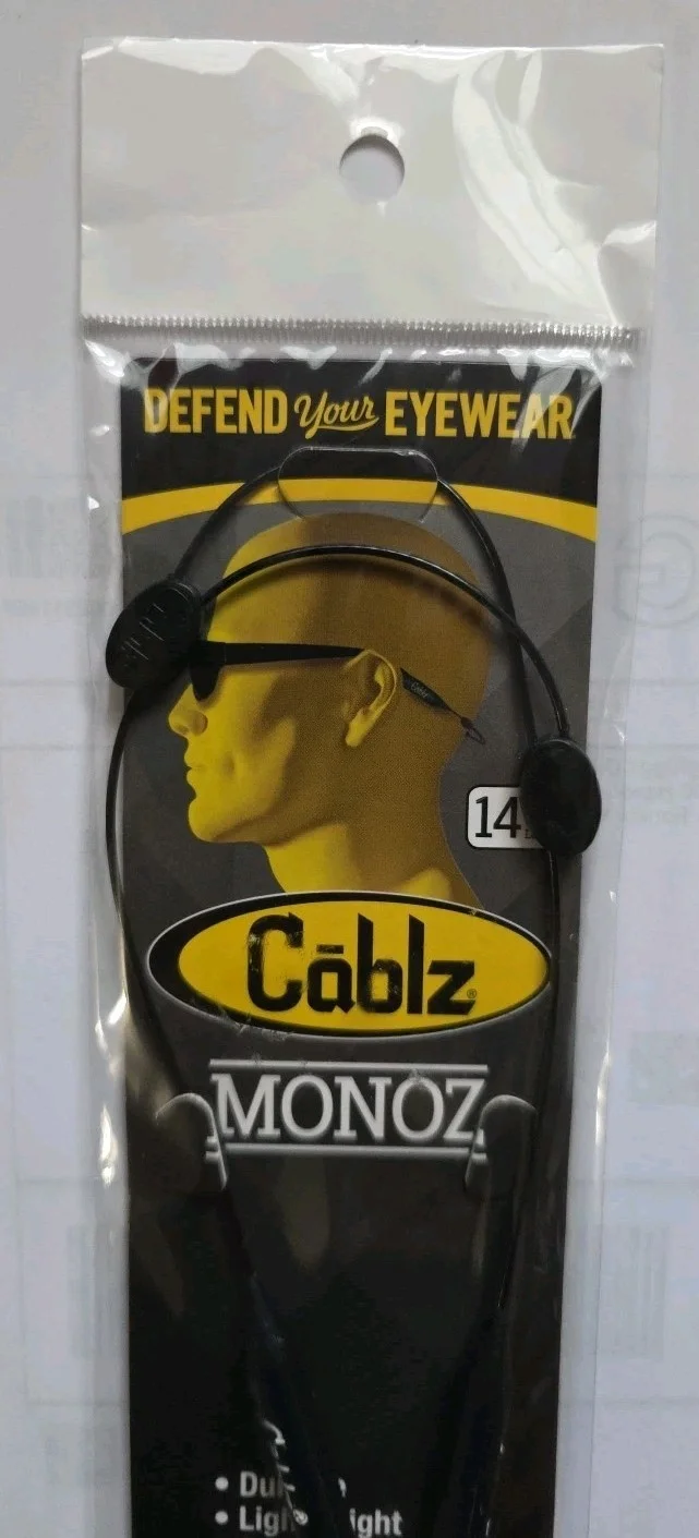 Cablz Original Black 14" Eyewear Retainer - Secure, Durable Steel Cable for 4