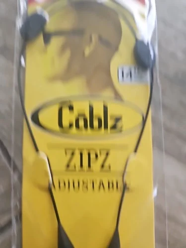 Cablz Zipz Adjustable Eyewear Retainer - 14" Black Sealed NEW 2
